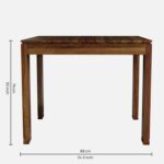 Uovixa Wooden Dining Table with Elegant Natural Finish - Image 3