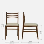 Balvona Solid Wood Dining Table in Earthy Natural Tone - Image 10