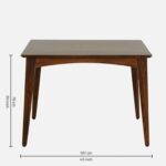 Balvona Solid Wood Dining Table in Earthy Natural Tone - Image 11