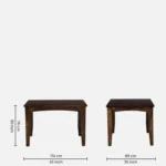 Ylara Solid Sheesham Wood 4 Seater Dining Table in Natural Teak Finish - Image 6