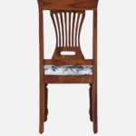 Uigaro Solid Acacia Wood Live Edge 4 Seater Dining Table in Walnut Finish - Image 2