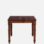Uigaro Solid Acacia Wood Live Edge 4 Seater Dining Table in Walnut Finish - Image 3