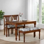 Woodsworth Orion 4 Seater Dining Table in Natural Wood Finish
