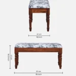 Woodsworth Orion 4 Seater Dining Table in Natural Wood Finish - Image 3