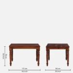 Woodsworth Orion 4 Seater Dining Table in Natural Wood Finish - Image 9