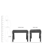 Rohemiana Rustik 4 Seater Solid Mango Wood Dining Table in Honey Finish - Image 2