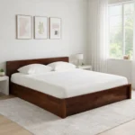 Takvera Sheesham Wood Storage Bed in Warm Natural Tone