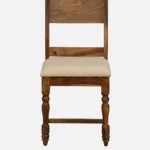 Nain Sheesham Wood Dining Chairs In Provincial Teak Finish (Set Of 2) With Cushioned Chairs - Image 5