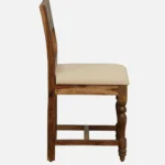 Nain Sheesham Wood Dining Chairs In Provincial Teak Finish (Set Of 2) With Cushioned Chairs - Image 7