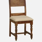 Nain Sheesham Wood Dining Chairs In Provincial Teak Finish (Set Of 2) With Cushioned Chairs - Image 6