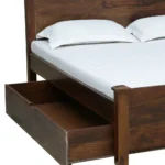 Sravena Sheesham Wood Storage Bed in Natural Rustic Tone - Image 5