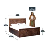 Wuvora Solid Wood Storage Bed in Soft Natural Finish - Image 3
