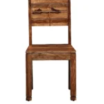 Nain Sheesham Wood Dining Chair In Rustic teak Finish (Set Of 2) - Image 6