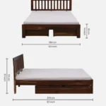 Dryntal Sheesham Wood Storage Bed in Forest Natural Tone - Image 5