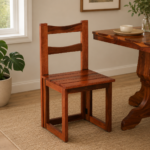 Nain Sheesham Wood Folding Dining Chair In Honey Oak Finish (SET OF 2)
