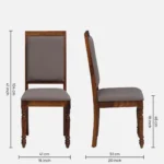 Nain Sheesham Wood Dining Chairs in Honey Oak Finish (Set Of 2) - Image 3