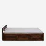 Qrexora Solid Wood Storage Bed in Forest Grain Texture - Image 2