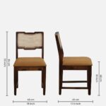 Nain Sheesham Wood Dining Chairs In Provincial Teak Finish (SET OF 2) - Image 3