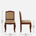 Nain Sheesham Wood Dining Chairs In Honey Oak Finish (SET OF 2) - Image 3