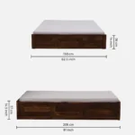 Regal Designer Wooden Storage Bed with Premium Walnut Finish for Modern Home - Image 2