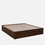Regal Designer Wooden Storage Bed with Premium Walnut Finish for Modern Home - Image 4