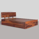 Mordic Style Solid Wood King Size Bed with Storage for Elegant Home Interiors - Image 2