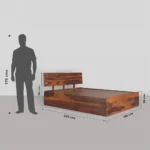 Mordic Style Solid Wood King Size Bed with Storage for Elegant Home Interiors - Image 6