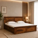 Wokyo Modern King Size Bed with Underbed Storage and Premium Wooden Finish