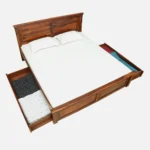 Rerona Contemporary Storage Bed with Upholstered Backrest and Hydraulic Storage - Image 9