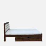 Pion Solid Sheesham Wood King Size Hydraulic Storage Bed in Classic Finish - Image 3