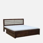 Pion Solid Sheesham Wood King Size Hydraulic Storage Bed in Classic Finish - Image 6