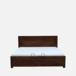 Casper Contemporary Wooden Storage Bed with Hydraulic Lift and Soft Cushion Headboard - Image 3