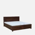 Casper Contemporary Wooden Storage Bed with Hydraulic Lift and Soft Cushion Headboard - Image 6