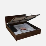 Casper Contemporary Wooden Storage Bed with Hydraulic Lift and Soft Cushion Headboard - Image 7