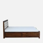 Sden Modern Hydraulic Storage Bed with Designer Wooden Texture Finish - Image 6