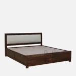 Gslo Premium Bed with Spacious Storage and Elegant Walnut Finish - Image 7