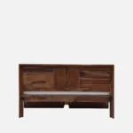 Iavana Premium Hydraulic Bed with Spacious Box Storage in Dark Walnut Finish - Image 8