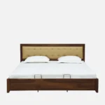 Orvesta Modern Storage Bed with Soft Headboard Finish - Image 3