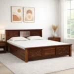 Kstoria Wooden Storage Bed with Elegant Interior Finish