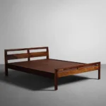 Frvessio Natural Sheesham Finish Wooden Bed for Modern Luxury Interiors - Image 3