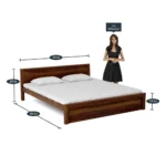 Eiresto Handcrafted Natural Wood Platform Bed for Modern Interior Styling - Image 3