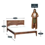 Dalerique Premium Natural Finish Double Bed for Luxury Bedroom Setup - Image 3
