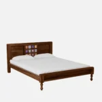 Rlsovia Natural Finish Solid Wood Bed with Sophisticated Modern Look - Image 2