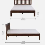 Jenvoria Modern Natural Finish King Size Wooden Bed with Premium Design - Image 5