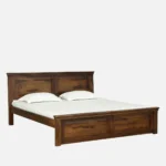 Liorentia Natural Sheesham Wood Bed with Modern Premium Finish - Image 7
