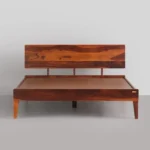 Oevanto Luxury Natural Finish Wooden Cot for Elegant Bedroom Interiors - Image 5