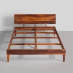 Oevanto Luxury Natural Finish Wooden Cot for Elegant Bedroom Interiors - Image 6