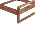 Eephora Solid Sheesham Wood Queen Size Bed with Natural Walnut Finish - Image 5