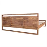 Eephora Solid Sheesham Wood Queen Size Bed with Natural Walnut Finish - Image 9