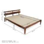 Hruvessa Modern Solid Wood King Bed with Premium Natural Texture - Image 4